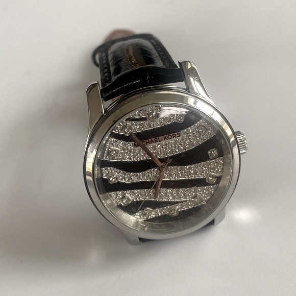 Michael Kors Zebra Bling Watch - Picture 1 of 11